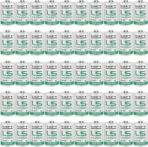 Paquete de 50 unidades para batería SAFT LS 14250 de 3.6 V, batería de litio LS 14250 de 3.6 voltios, baterías de litio de 1200 mAh LS14250 de 3.6 V