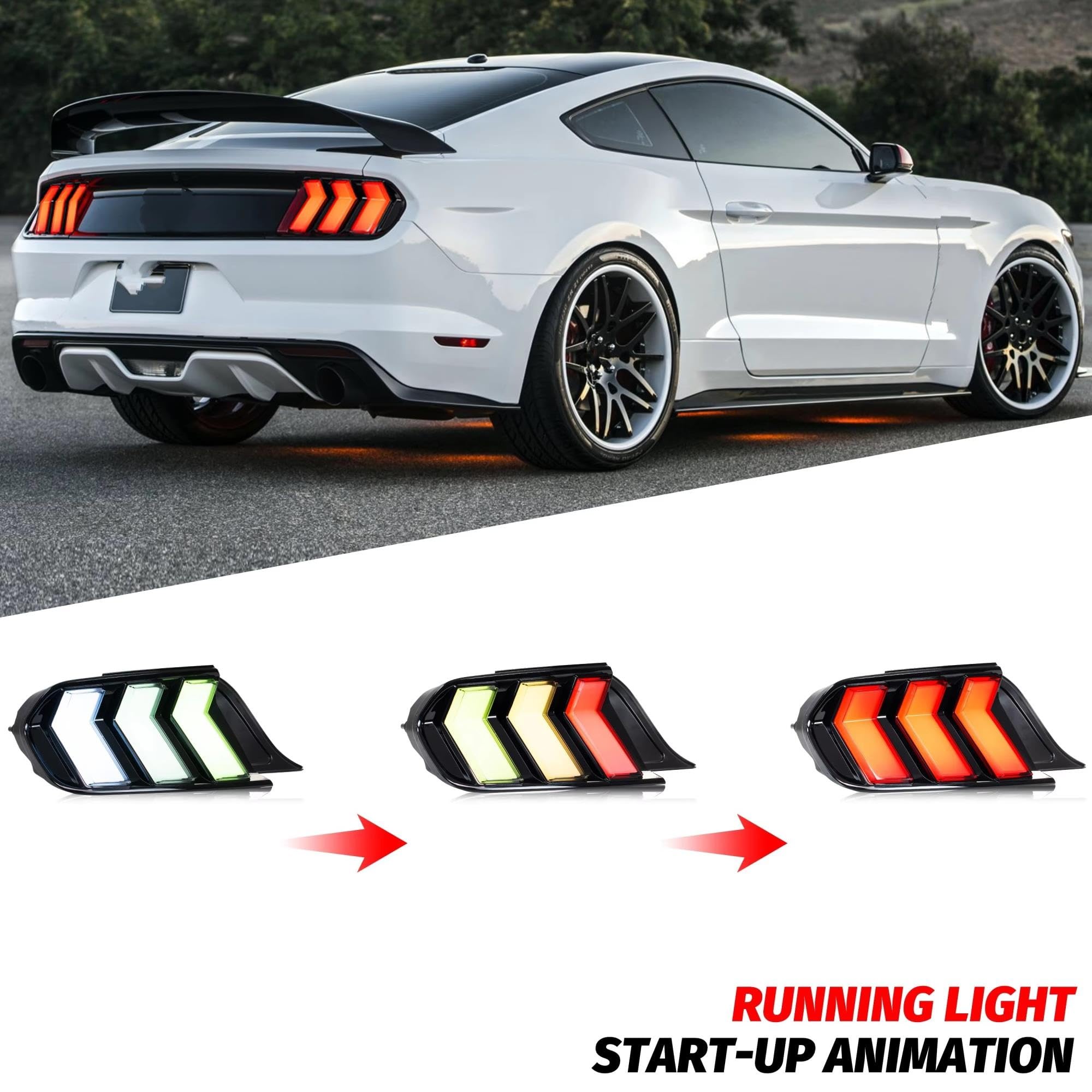 Genérico Para Mustang S550 V6 V8 2015-2023. Piloto trasero