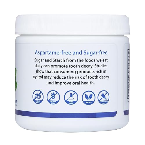 Miniatura 3 de Evergreen Sweets Goma de mascar  Tarro de 110 piezas  Goma de menta natural hecha con xilitol y estevia  Sin azúcar, sin aspartamo y vegano