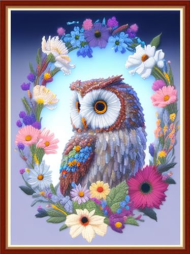 Redxing Kits de punto de cruz estampados, kit de bordado para principiantes y adultos, gama completa de patrones de bordado, kits de iniciación,