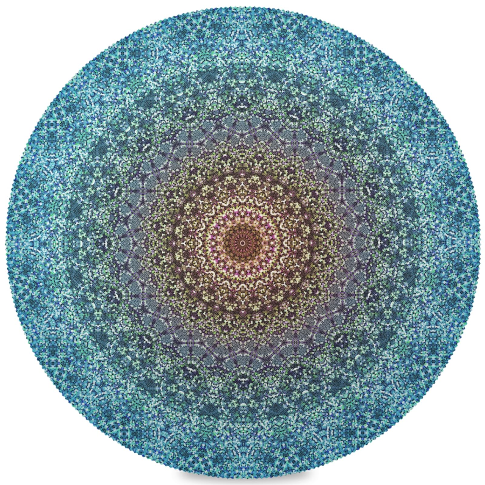 Kaariok Teal Boho Mandala Round Placemats Circle Table Place Mats for Dining Kitchen Table Decoration