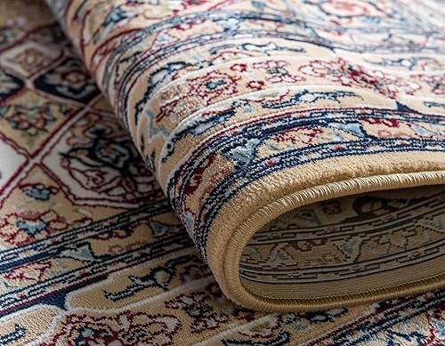 Miniatura 8 de Rugs.com Rabia Collection - Alfombra baja beige de 5 x 8 pies, perfecta para dormitorios, comedores, salas de estar