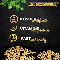 Vista 3 de La Moderna Alphabet Pasta, fideos, trigo duro, proteínas, fibra, vitaminas, 7 onzas, paquete de 20