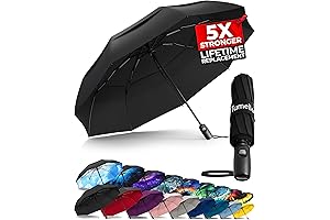 TUMELLA Large Heavy Duty Travel Umbrella - Superior Protection & Durability