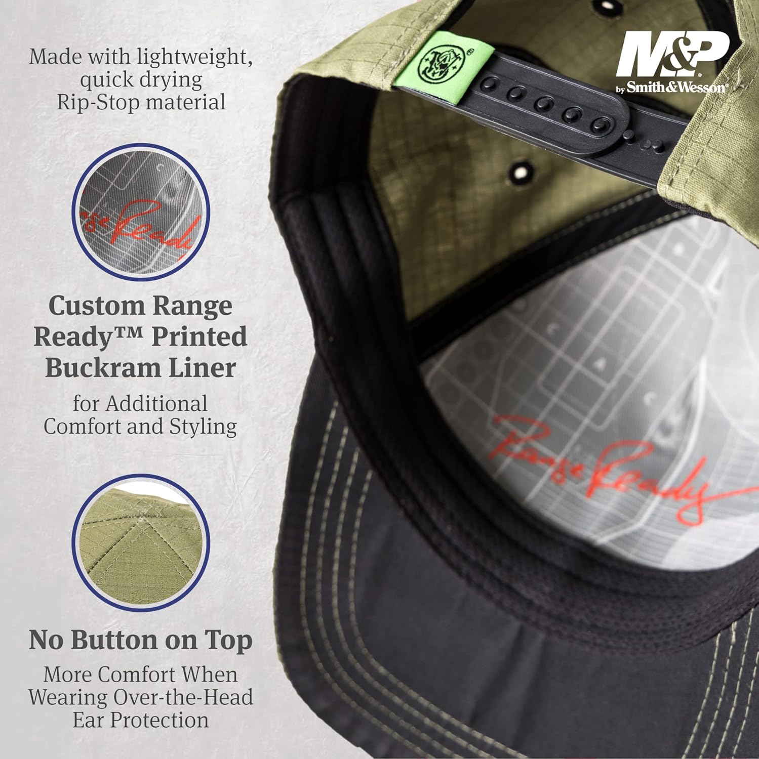 Smith & Wesson M&P Officially Licensed Men's Ripstop & Cotton Caps, Adjustable Snapback or Hook & Loop Baseball Cap - Image 4