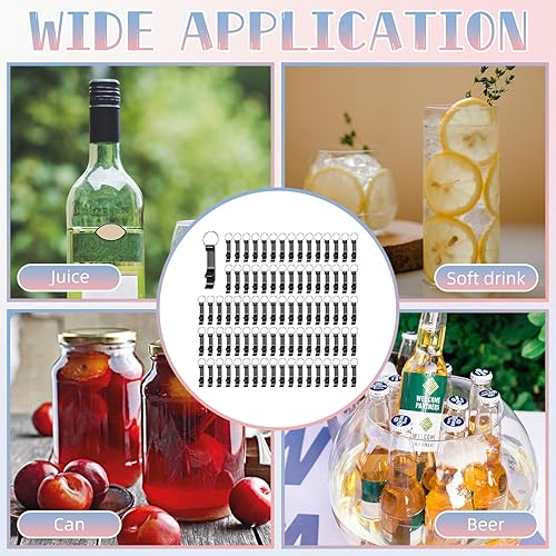 Vista 18 de 200 Pack Colorful Aluminum Bottle Opener Keychain for Party Favor Wedding Favor