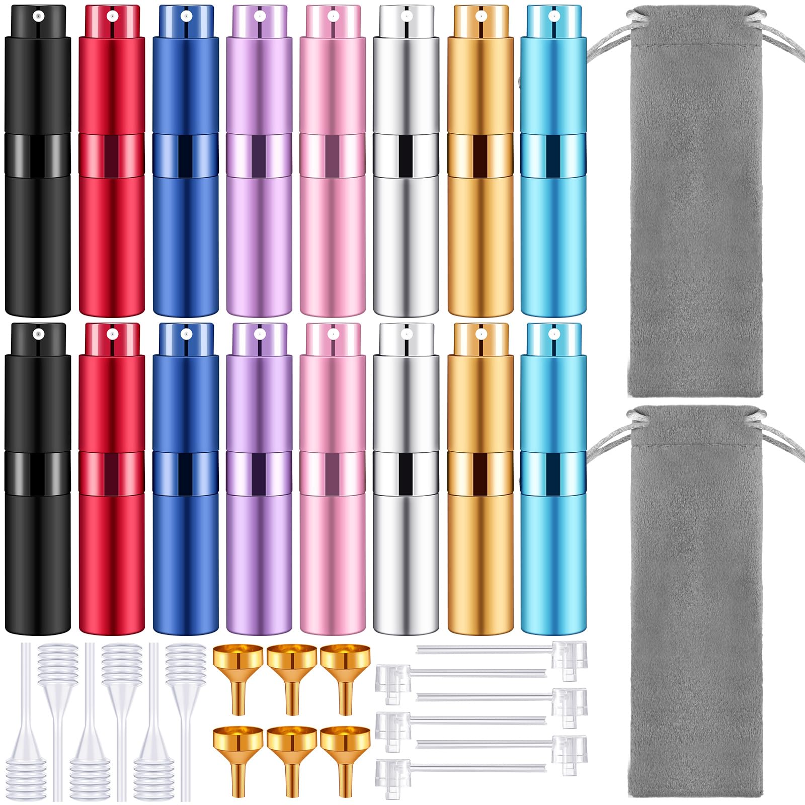 Honeydak 16 Pack 8ml Refillable Perfume Atomizer