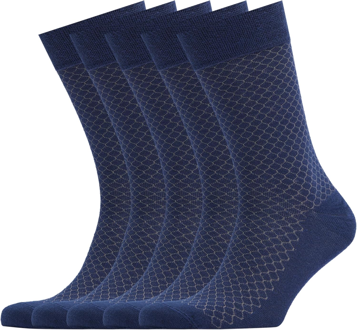 VRD Mens Dress Socks Bamboo Rayon 5-Pack Crew Socks Mid-Calf Length Fits Shoe Size 8-13 Gift Box