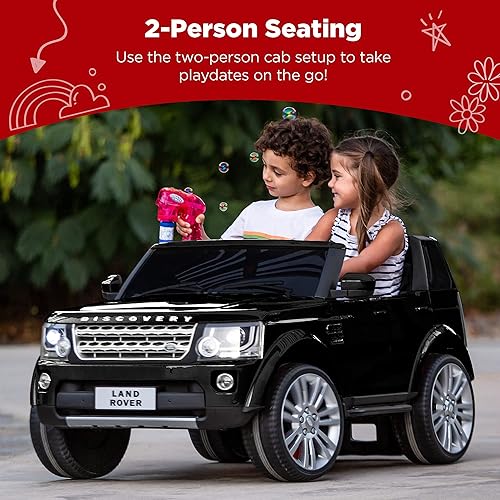 Miniatura 2 de Best Choice Products 12V 3.7 MPH 2-Seater Licensed Land Rover Ride On Car Toy w/Parent Remote Control, MP3 Player - Black Negro