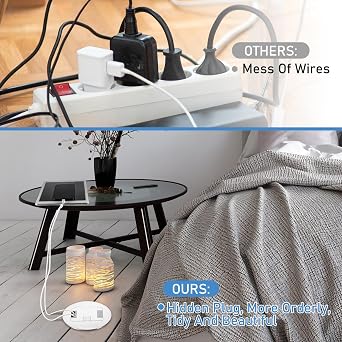Kanayu Silver Recessed Floor Outlet 3.98x 3.66x 4 1-Gang with 4.8a USB Chargers 20 Amp Floor Receptacles Round Outlet Kit Electrical Waterproof Box Cover, ETL Listed
