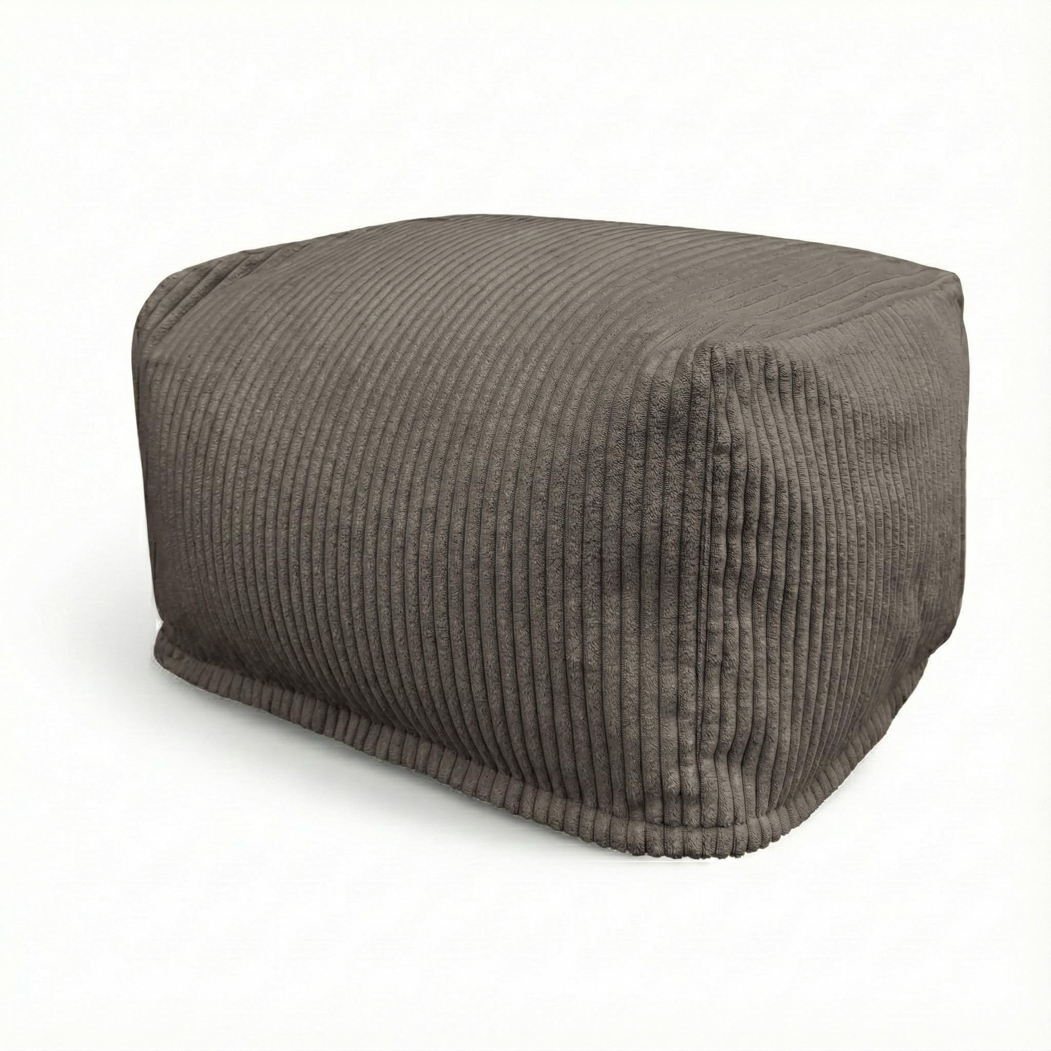 Aiire Sillón Puff con Relleno Incluido - Puf Salon, Dormitorio y Habitación Juvenil Moderno - Funda en Pana Premium Desenfundable y Lavable - Puff Reposapiés Rectangular [50x40x30]
