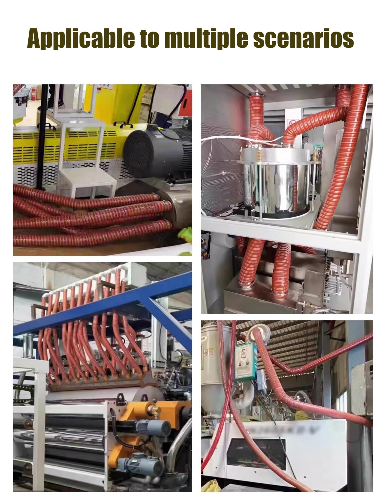 Tubo flessibile in silicone | Estrazione fumi ad alta temperatura 100-400 cm: canalizzazione(7cm,39.37in/100cm)