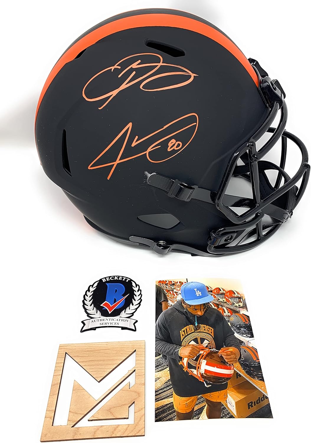 Odell Beckham Jr Jarvis Landry Cleveland Browns Signed Autograph RARE ECLIPSE Full Size Speed Helmet Beckett Witnessed Certified : Collectibles & Fine Art