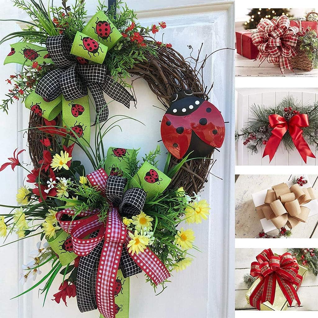 Bow Maker for Ribbon for Wreaths with Twist Ties and Instructions for Creating Gift Bows Hair Bows for for for Tool Makers for for for for for Gifts for for for Wooden