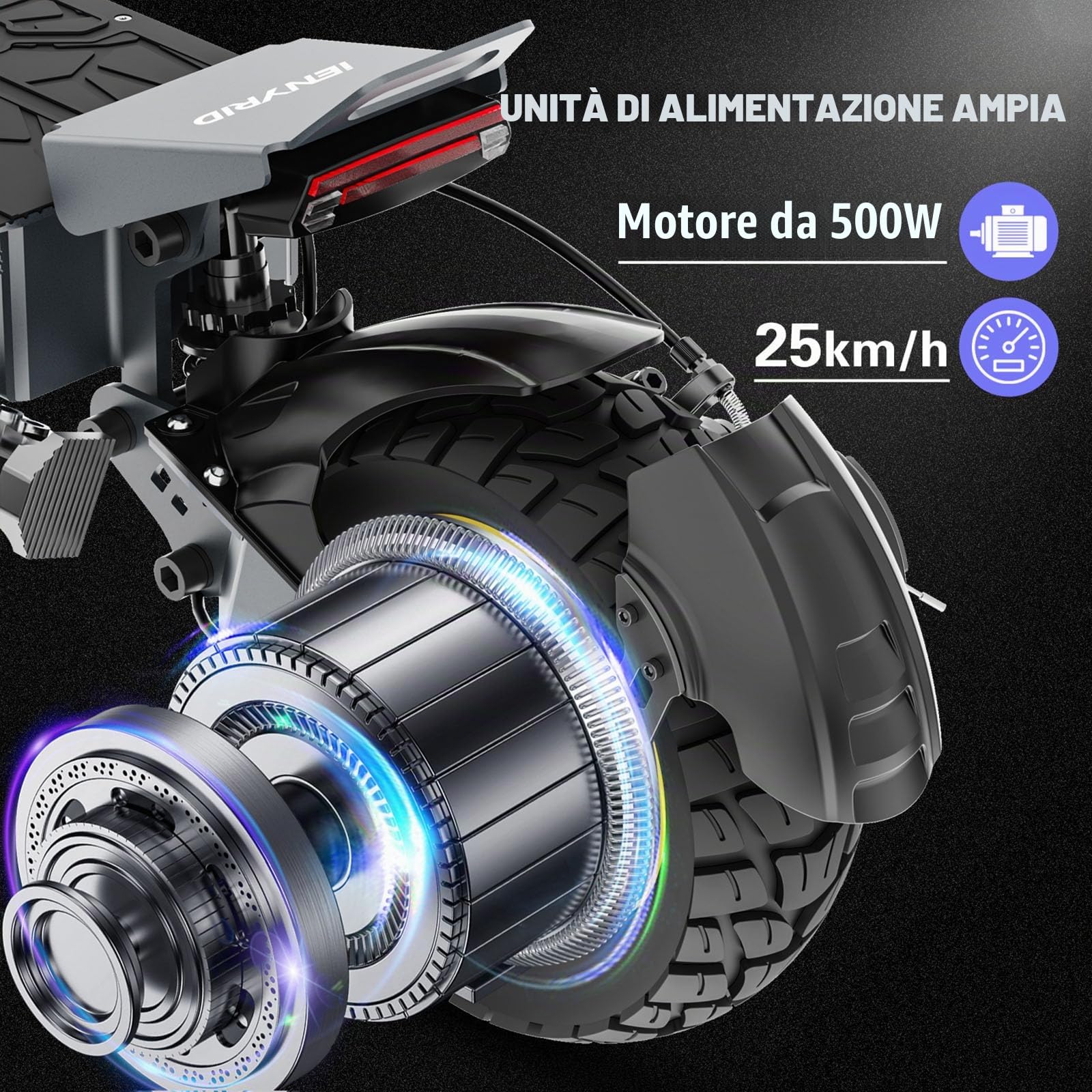 10" Monopattino Elettrico Adulto, Autonomia di 45-55KM, Doppio Ammortizzatore e Freni a Disco Anteriori e Posteriori, trotineta electrica Pieghevole,Scooter Elettrico Pieghevole Carico Massimo 150KG