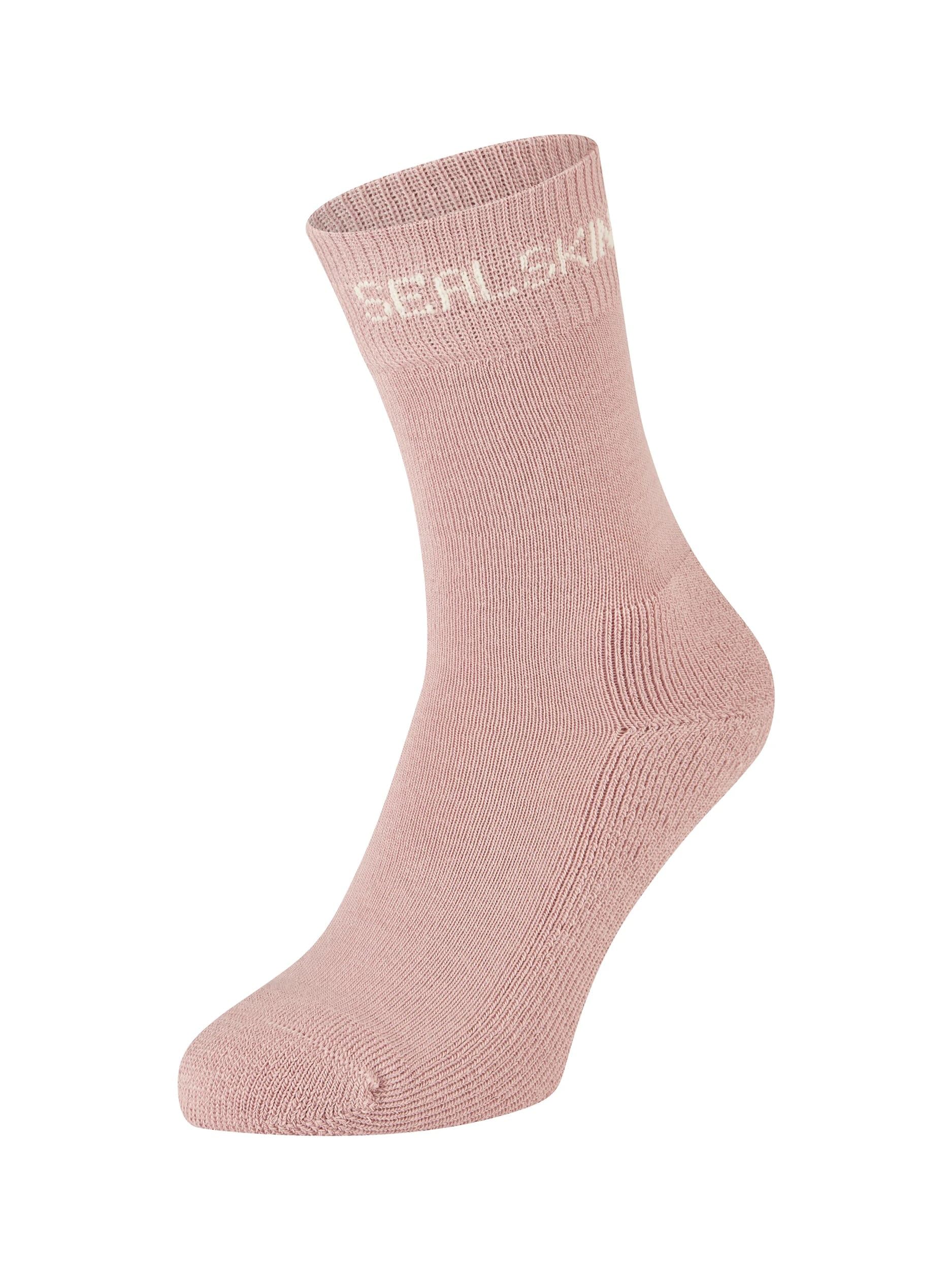 SEALSKINZ | Suffield | Unisex Premium Solo Merino Liner Wool Sock | Extreme Comfort | L - Pink