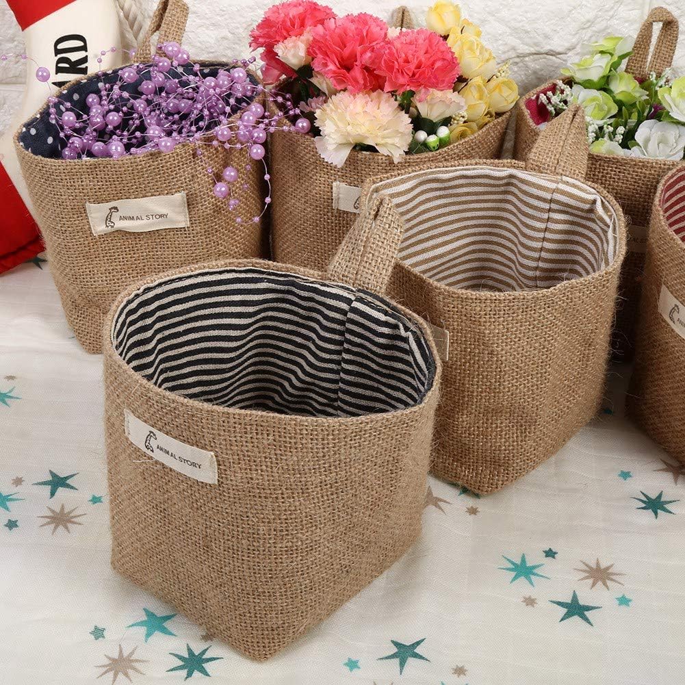 Dioche Gadgets Cotton Linen Cotton Linen Storage Bag - Hanging for Home