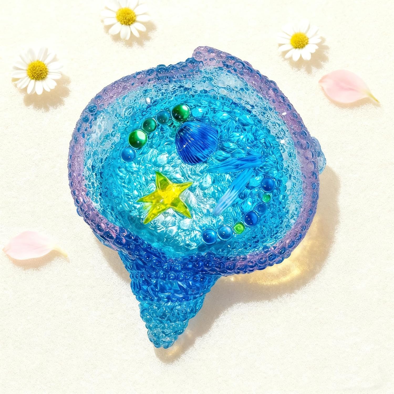 Bond Craftor Silicone Mold for Epoxy Resin with Sparkling Effect (Conch Plate)