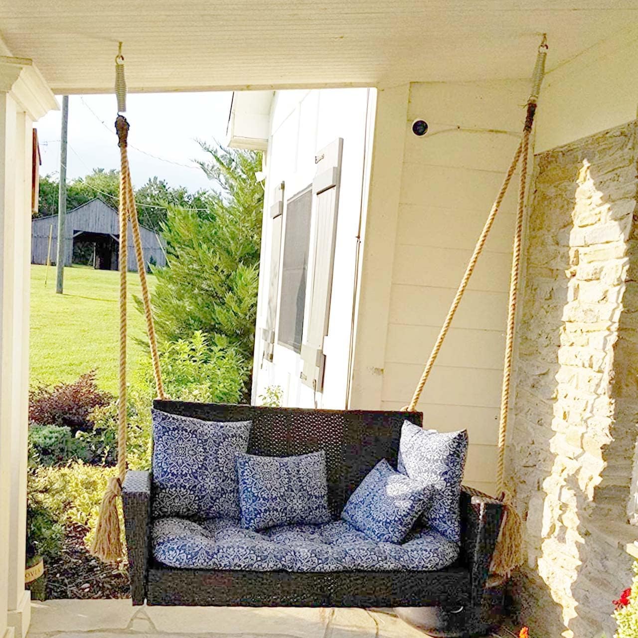 Natural Hemp Rope - 3/4 Inch x 150 Feet - Twisted Jute Manila Rope for Crafts, Hammock, Docks, Nautical, Railings, Decorating