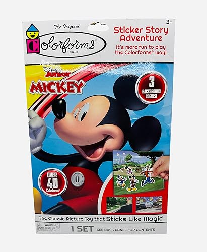 Miniatura 3 de Mickey Mouse Colorforms Sticker Story Adventure - El clásico juguete de imagen que se pega como magia - 3 escenas de fondo y más de 40 formas de