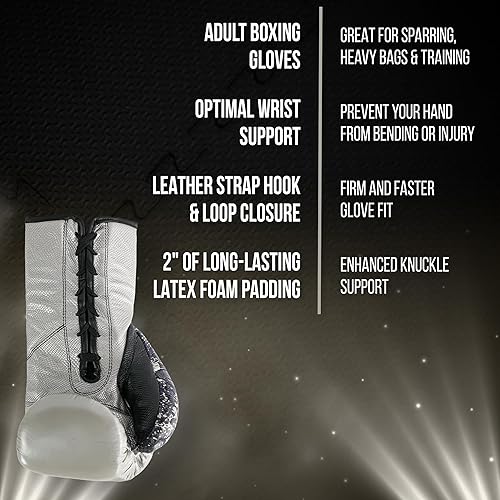 Miniatura 3 de CLETO REYES Guantes de boxeo de competición profesional para hombres y mujeres, cuero y crin de caballo, MMA, Kickboxing, Muay Thai