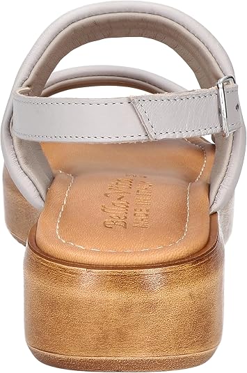 Bella Vita Women's Ode-Italy Flat Sandals - Italian Leather Grey Platform Sandals With Padded Insole (6 X-Wide) - View #7