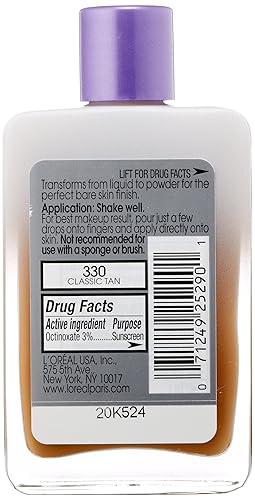 Miniatura 8 de L 'Oreal Paris Magic Nude Liquid Powder Bare Skin Perfecting SPF 18de maquillaje, 0,91onza, Beige Arena