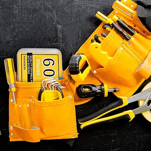 Miniatura 7 de Juasky 60 anclajes de pared autoperforantes de metal, anclajes resistentes y tornillos #8 x 1-14 pulgadas para paneles de yeso, madera