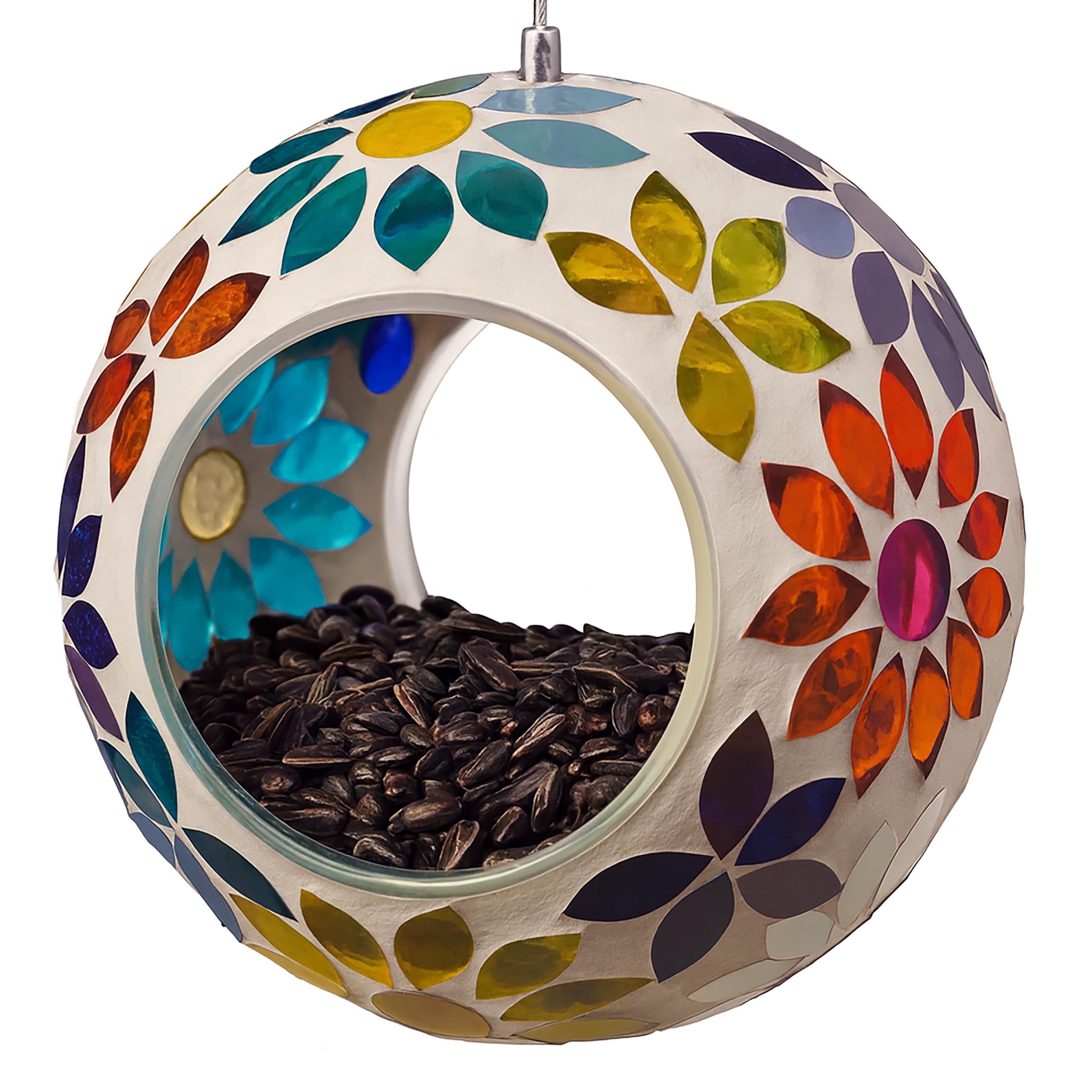 Backyard Expressions Hanging Glass Bird Feeder