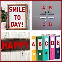 Vista 6 de Chinco 232 piezas de 24 hojas de calcomanías de letras grandes para tablón de anuncios, letras para póster de aula, letras del alfabeto, letras