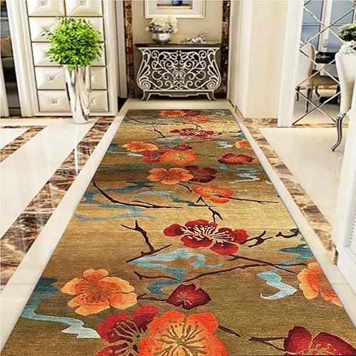 Alfombra larga tradicional para pasillo, alfombra antideslizante para pasillo de cocina, longitud de 3.3ft, 4.9ft, 6.6ft, 8.2ft, 9.8ft, 9.8ft,