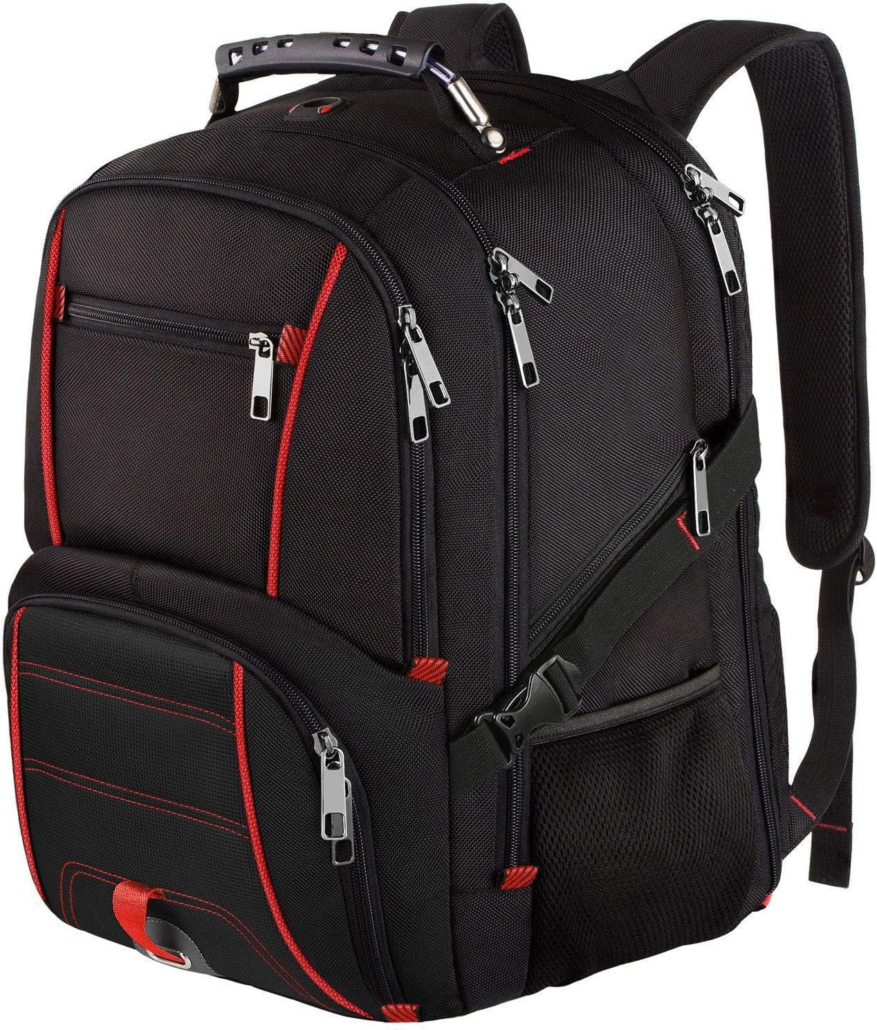Travel Backpacks for Men Women,Extra Large College School Laptop Bookbags with USB Charging Port,RFID TSA Friendly Water Resistant Business Computer Bag with Luggage Sleeve Fit 17.3''Laptop 45L,Orange