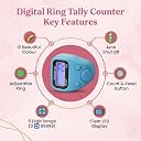 Digital Hand Tally Counter with Finger Ring,5-Digit LED Display,Reset Button (Model No.506) (White) gallery image