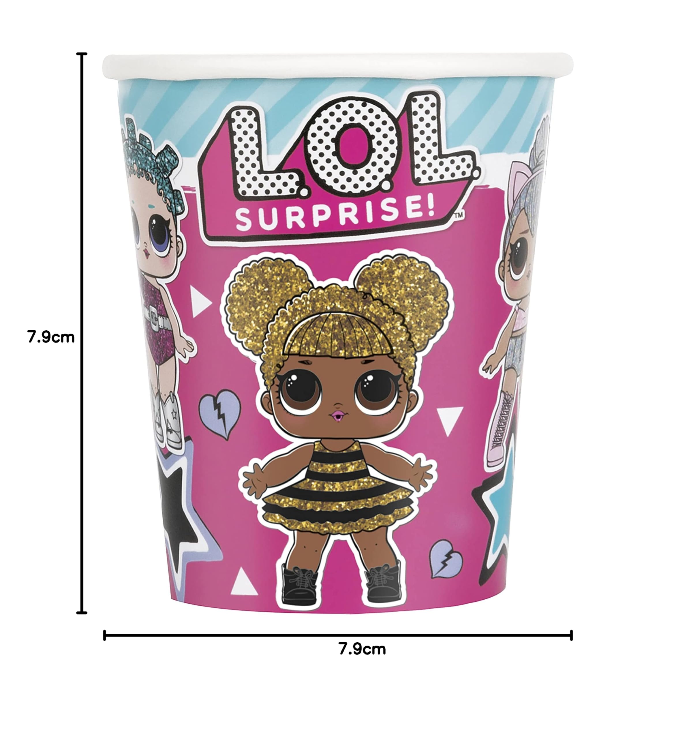 Unique LOL Surprise Pappteller – 18 Cm, 8 Stück, Plastikfrei, Für Kindergeburtstage