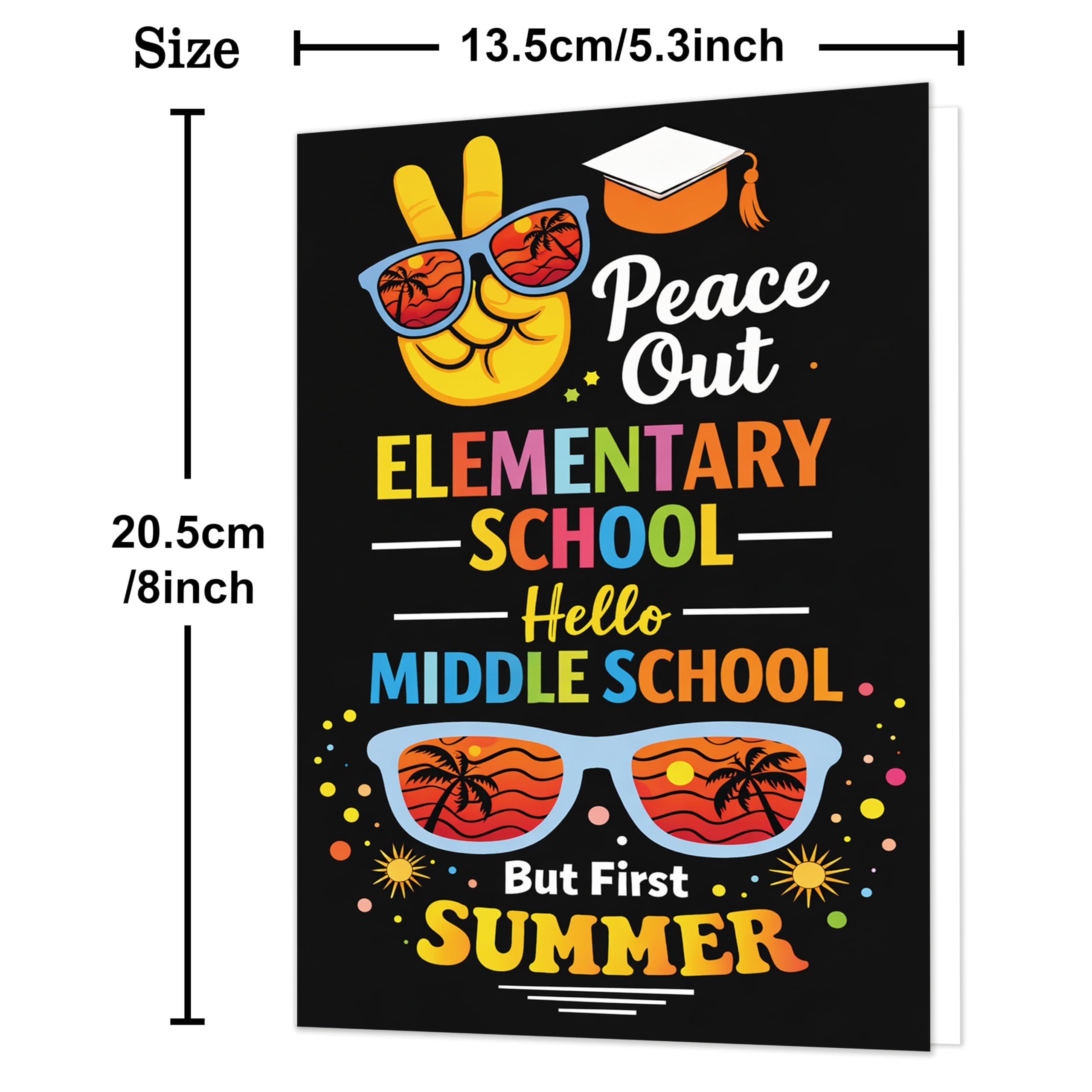 5th Grade Graduation Gifts Card for Boys Girls,Funny 2026 Elementary School Graduation Cards Gifts Decorations for Son Daughter Granddaughter Grandson Niece Nephew Family Kids