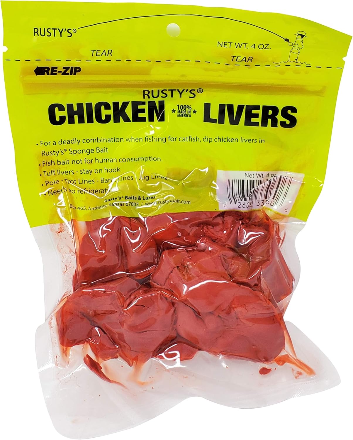 RUSTYS Chicken Livers Fish Bait, 4Ounce Sports & Outdoors