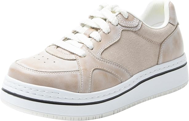 Alegria Womens Alyster Platform Leather Sneaker