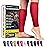 BLITZU Calf Compression Sleeves for Men and Women. Footless Compression Socks Support for Varicose Vein, Nursing, Running. Leg Sleeve Brace for Shin Splints, Pain Relief & Reduces Swelling Red L-XL