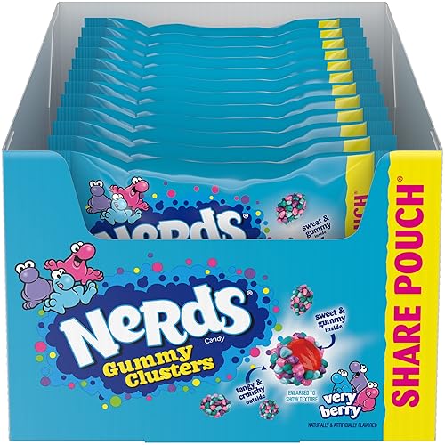 Miniatura 4 de Nerds Gummy Clusters Very Berry Bolsas de 3 oz - Caja de 12