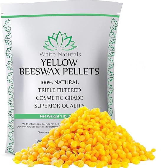 Yellow Beeswax Pellets 1 lb, Pure, Natural, Cosmetic Grade