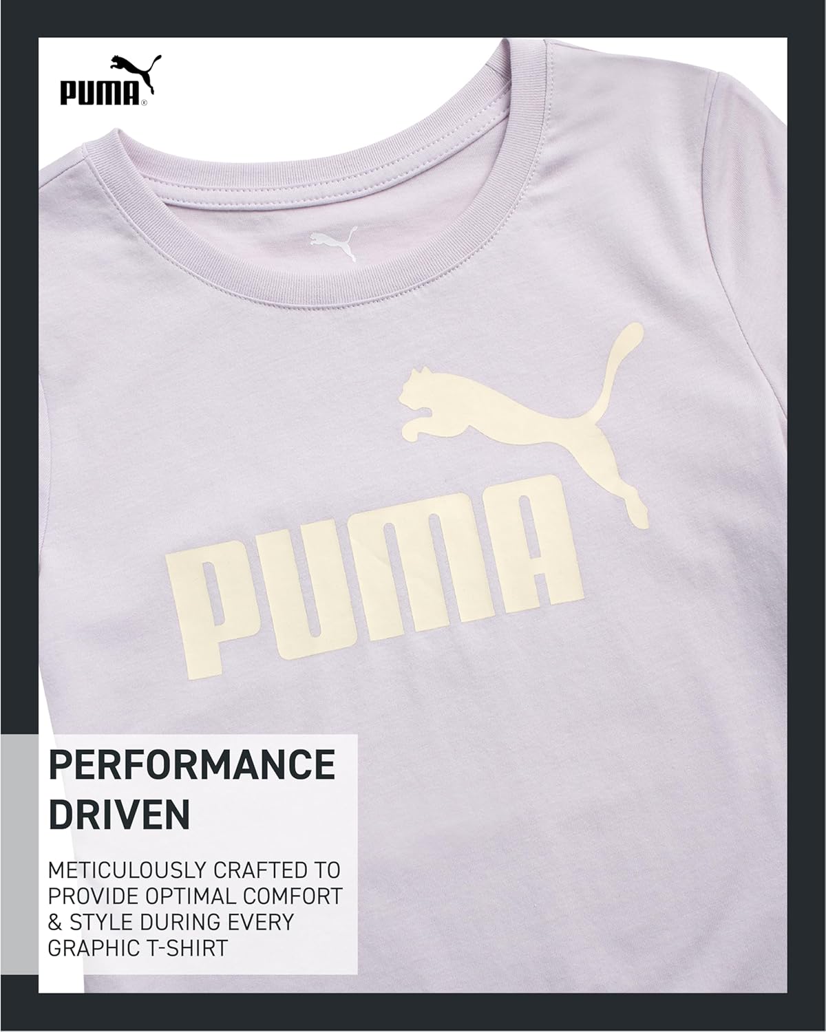 PUMA Girls T-Shirt - Core Logo T-Shirt for Girls - Basic Athletic Crewneck Short Sleeve Tee (7-16) - Image 3