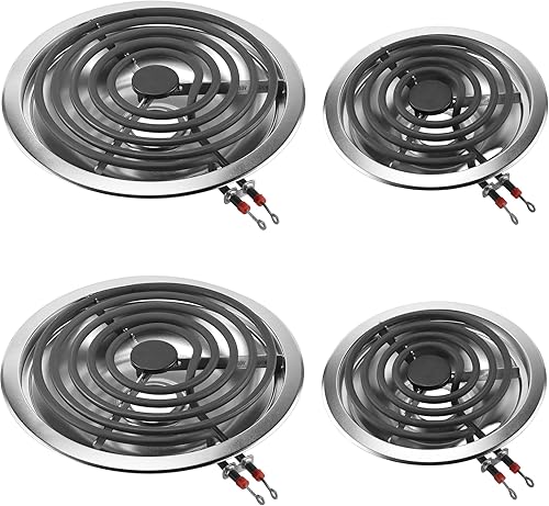 Miniatura 9 de Sartenes de goteo de porcelana negra WB31M19 (8 pulgadas) WB31M20 (6 pulgadas), repuesto para quemador de estufa eléctrica MP15YA (6 pulgadas)