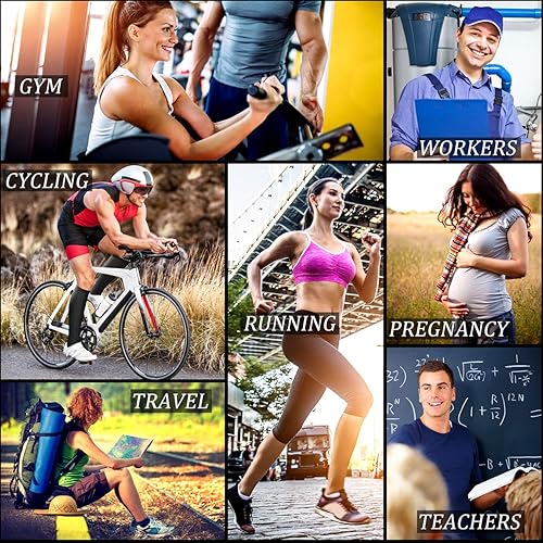 Miniatura 6 de CHARMKING Calcetines de compresión para mujeres y hombres, circulación de 15 a 20 mmHg, lo mejor para atletismo, correr, ciclismo, enfermera, uso