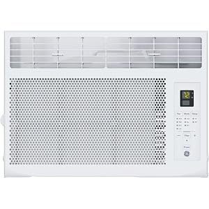 GE 6,000 BTU Electronic Window Air Conditioner, Cools Rooms up to 250 sq ft, Digital Controls with Remote, Energy Saver Mode, 24Hr Timer, Easy Install Kit Included, White