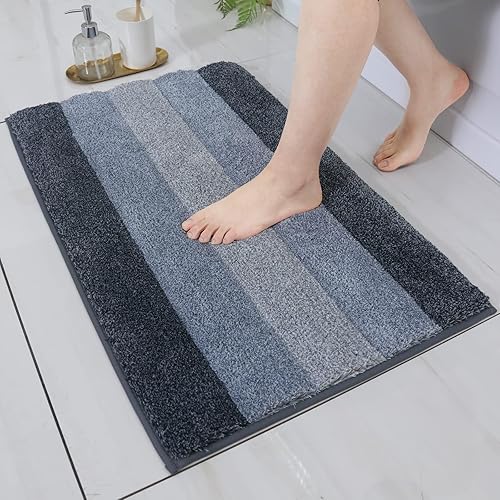 WAMRLY - Alfombras de baño de poliéster extrasuave, absorbentes de agua, alfombras peludas de felpa antideslizantes, lavables a máquina, para baño disponible en Yaxa Peru