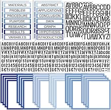 PerKoop 36 Sheets Science Fair Board Poster Boards Supplies 24 Self Adhesive Presentation Subtitles 4 Science Fair Project Titles 8 Personalized Letter Sticker for Classroom(Gradient Blue)