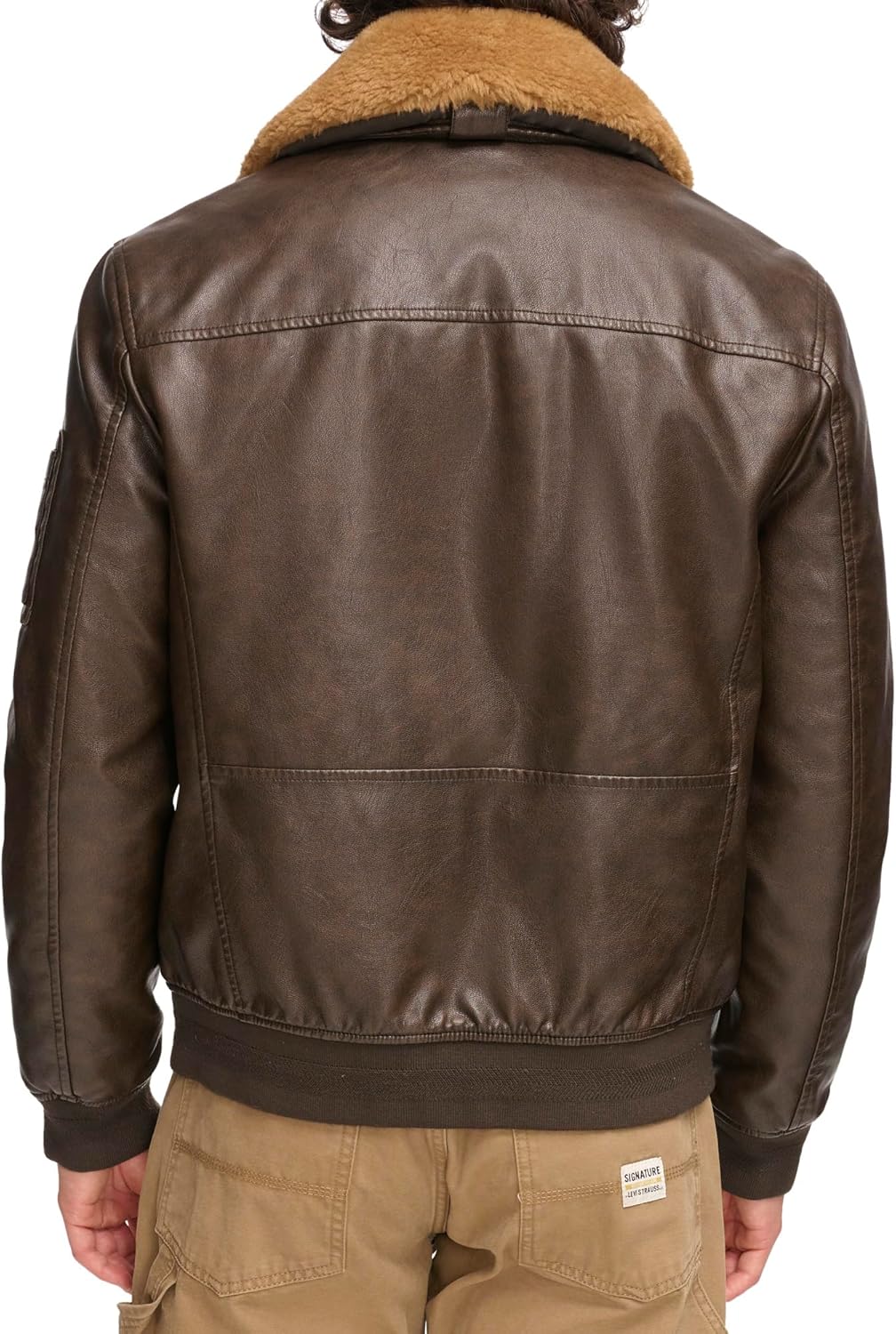 Tommy Hilfiger Men's Faux Leather Bomber Jacket - Image 4