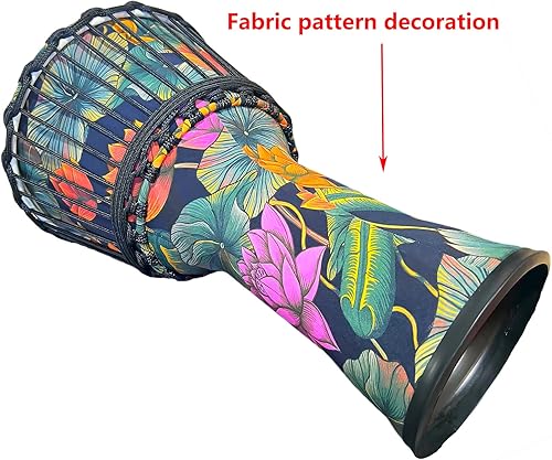 Miniatura 10 de Percusión, tambor africano Djembe Bongo Congo, hecho a mano, cabeza de tambor de piel de oveja, tambor de mano de estilo nacional (A)