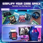 TNP Switch Organizer Station Game Storage Tower Stand for Nintendo Switch/Switch OLED with Dock Holder, 10 Game Case Vertical Shelf, 4 Controller Rack, Joy-con Drawer, Black