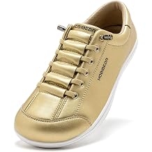 HOBIBEAR Leather Barefoot Shoes Lightweight Wide Toe Box Zero Drop Slip-on Shoes for Women